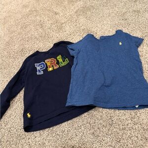 Ralph Lauren Kids' Navy and Blue Long Sleeve Tees